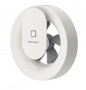 VENT-AXIA SvaraZ, app-gestuurde keuken- badkamer wandventilator, aansluitklem, ℃99mm, 110m3/h, 230V, IP44, hxbxd 177x177x81mm, wit