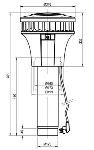 ZEHNDER RPMe dakventilator gelijkstroom, 50Pa: 250m3h, 230V, 0.1kW, 0.4A, aansluitklem, horizontaal, 49dB, hoogte 761mm, dia 125mm