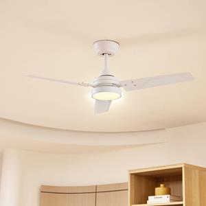 LINDBY plafondventilator Aerallo, wit, CCT, stil