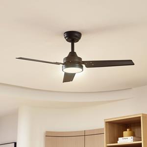 LINDBY plafondventilator Aerallo, zwart, CCT, stil