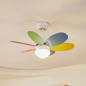 LINDBY plafondventilator met verlichting Litur, stil, Ø 77 cm, E27
