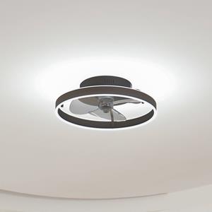 LINDBY plafondventilator Momitu, zwart, stil, Ø 14 cm