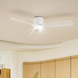 LUCANDE Smart LED plafondventilator Moneno, wit, DC, Tuya