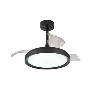Mantra Iluminación Plafondventilator Mistral Mini zwart DC stil Ø91cm CCT