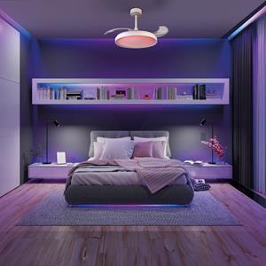 Mantra Iluminación Plafondventilator Siberia Mini wit stil Ø 91 cm CCT RGB