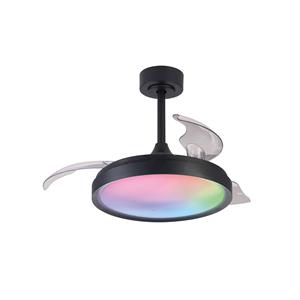 Mantra Iluminación Plafondventilator Siberia Mini zwart stil 91cm CCT RGB
