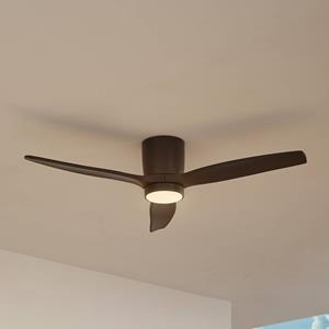 LUCANDE LED plafondventilator Sorin, zwart, DC, stil