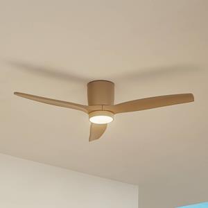 LUCANDE LED plafondventilator Sorin, beige, DC, stil