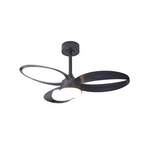 Mantra Iluminación Plafondventilator Infinity, zwart, DC stil Ø 93 cm CCT
