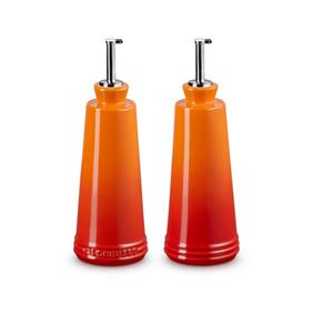 LE CREUSET  Aardewerk - Olie-&Azijnset 0,30l Oranjerood