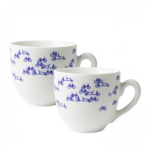 HEINEN  Delfts Blauw - Koffiemok Fietsen 0,20l S/2