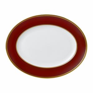 WEDGWOOD  Renaissance Red - Vleesschaal ovaal 35cm