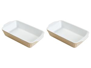 Livarno home Ovenschalen (2 kleine, beige)