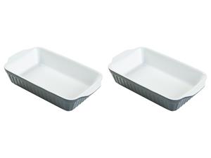 Livarno home Ovenschalen (2 kleine, grijs)