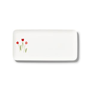 DIBBERN  Impression Red Flower Classic - Cakeschaal 32x15cm