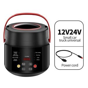 Lifeone Elektrische Mini Rijstkoker MultiCooker Draagbare Auto Rijstkoker 12V 24V Kookmachine Voor Auto En Vrachtwagen Engels menu