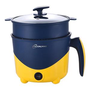 Houspace Kitchen Huishoudelijke elektrische kookmachine 1-2 personen Hot Pot Enkele/dubbele laag Mini antiaanbakpan Multifunctionele elektrische rijstkoker Single groen