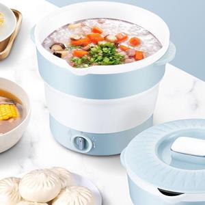 Opvouwbare kookpot Draagbare camping Elektrische hotpot Reizen naar huis Multifunctioneel fornuis blauw