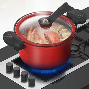 Refreshing Home 3,5L snelkookpan rijstkoker met antiaanbaklaag multifunctionele kookpotten inductiekookplaat gasfornuis rood