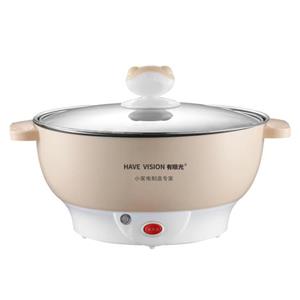 Amusedly Multifunctionele antiaanbak elektrische kookplaat stomer keuken hot pot kookgereedschap CN Plug Single Layer wit