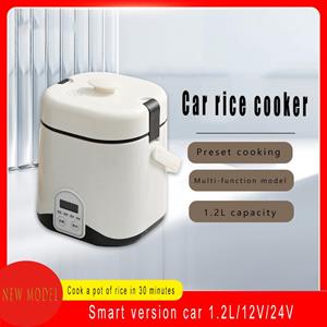 Refreshing Home Autorijstkoker, 24V vrachtwagen, 12V auto, draagbare rijstkoker, vrachtwagen slimme rijstkoker/1.2L 12V-100W