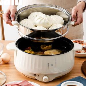 DC-Home-2 Multi Fornuizen Enkele/Dubbele Laag Elektrische Pot 1.7L 1-2 Mensen Huishoudelijke Non-stick Pan Hot pot Rijstkoker Kooktoestellen EU