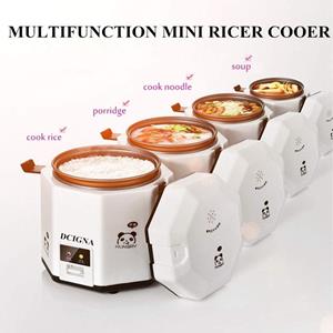 Factory Discount Outlet Mini-rijstkoker van 1,2 liter, elektrische lunchbox, verwijderbare pan met antiaanbaklaag, warmhoudfunctie, voor het koken van soep, rijst, stoofschotels, granen en havermout EU Plug