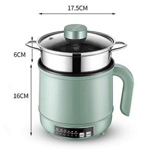 Factory Discount Outlet Mini Multifunctionele Elektrische Kookmachine 1.7L Enkele/Dubbele Laag Hot Pot Intelligente Elektrische Rijstkoker Non-stick Pan potten UK wit