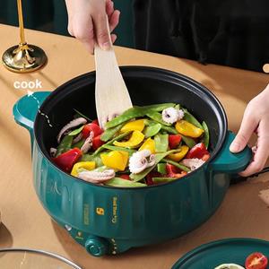 Houspace Kitchen 1.7L Multifunctionele Non-stick Pan Elektrische Kookpot Huishoudelijke Hot Pot Enkele/Dubbele Laag Snelle Verwarming Elektrische Rijstkoker Single Green groen