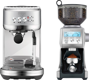 Sage the Bambino Plus Stainless Steel + Koffiemolen