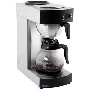Vega Koffiezetapparaat; 1800ml, 19.5x43.2x36.5 cm (BxHxD); zwart/zilver