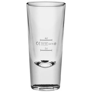 Bormioli Rocco Aperitiefglas Bistro Bar met vulstreepje; 130ml, 6.2x13.5 cm (ØxH); transparant; 2 cl & 4 cl vulstreepje, 6 stuk / verpakking