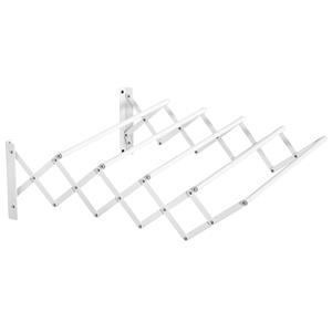 HOMCOM Uitschuifbare Wanddroger, Wandmontage Wasmolen, Opvouwbare Space-Saver voor Kleine Huishoudens, Wit, 63,5 x 60 x 20 cm | Aosom.nl