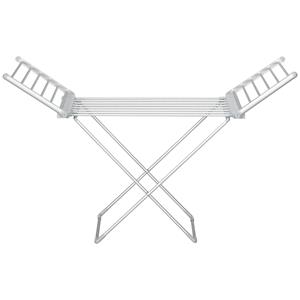 HOMCOM Droogrek met Verwarming, 45-55 ℃, Opvouwbaar, 144L x 53B x 96H cm