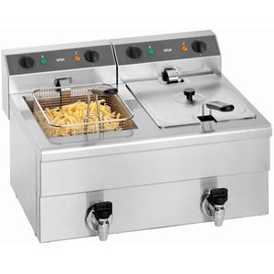 Vega Friteuse Profi II; 60x50x35 cm (BxDxH); zilver
