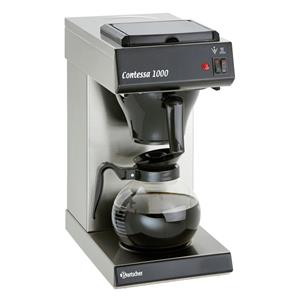 Bartscher Koffiezetapparaat Contessa 1000; 1800ml, 21.5x46x38.5 cm (BxHxD); zwart/zilver