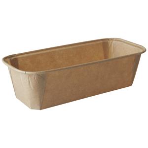 PAPSTAR Bakvorm Pure rechthoekig; 167ml, 6.5x11x4 cm (LxBxH); bruin; rechthoekig; 800 stuk / verpakking