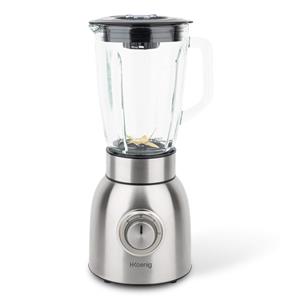 H.Koenig _MXK32, Batidora de Vaso para Smoothies,Zumos, Verduras y Frutas,Funcion Pica Hielo, 1000 W, 3Velocidades, Cuchillas de Titanio, Ac Inoxidable
