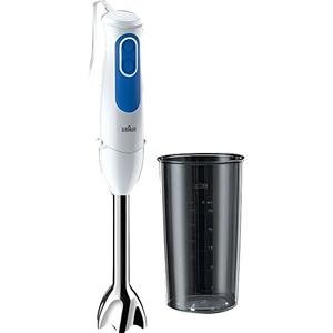 Braun Mixeur plongeant  MQ3000WH Smoothie Plus - Pied mixeur Blanc et Bleu