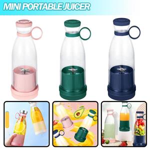 XYZE 1 stks Handige Draagbare Elektrische Mini Blender Mixer Shaker Fles USB Oplaadbare Fruitpers XYZ roze