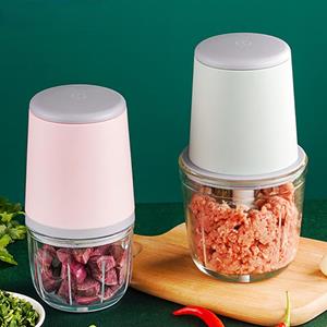 CC TOY 300 ML Elektrische Voedsel Chopper Knoflook Crusher Vleesmolen Mini Knoflookpers Groente Chopper Stamper Machine wit