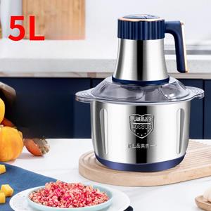 JJ-Home 5L capaciteit vleesmolen 5 snelheden roestvrijstalen elektrische vleesmolen 500W krachtige multifunctionele huishoudelijke keukenmachine voor keuken zilver