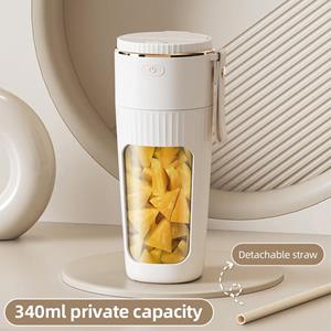 Tooarts Draagbare blender voor shakes en smoothies, 10 mesjes en USB oplaadbare draadloze persoonlijke blender wit