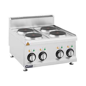 Commerciële elektrische Kookplaat - 8 kW - 4 pitjes - tafelmodel - 