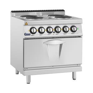 Elektrische fornuis met oven - 13,9 kW - 4 platen - 80 x 73 cm - Pro 730 Serie - 