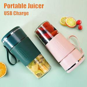 Darling Women Boutique A Draagbare USB oplaadbare sapcentrifuge Smart Start Blender met één knop 300 ml Mini groente- en fruitsapcentrifuge roze