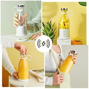 Darling Women Boutique A Mini Elektrische Juicer Machine Draagbare Blender Smoothie Cup Mixer Vers Sap Blender Sojamelk Maker Oranje Groentesapcentrifuge roze