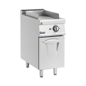 Royal Catering Elektrische grillplaat - 5,4 kW - geribbeld - onderkast - 40 x 70 cm - Pro 730 Serie - 