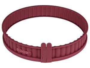 Coox Siliconen quichevorm met glazen bodem (Rood)