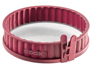 Coox Quichevorm met glazen bodem Ø 18 cm (Donkerrood)